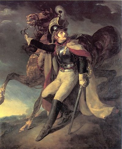 Verwundeter Kürassier verlässt das Schlachtfeld von Theodore Gericault